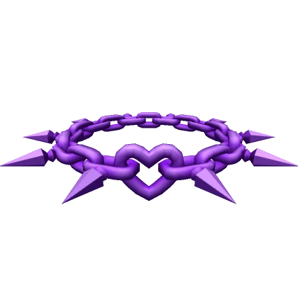 Purple Spiked Heart Crown