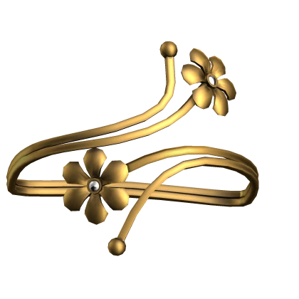 Gold Flower Arm Bracelet (L)