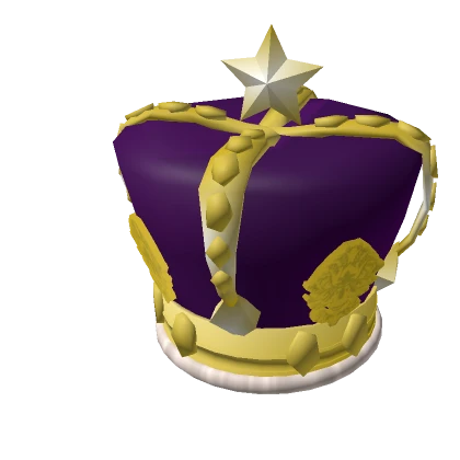 Royal Purple Crown Gold Star Royal Queen King