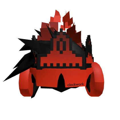 Red 8 bit Crown + Clockworks + Hair