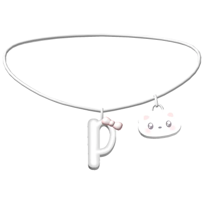 ♡ p initial kitty necklace 3.0