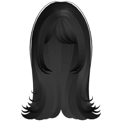 long swirly y2k vamp haircut bangs black