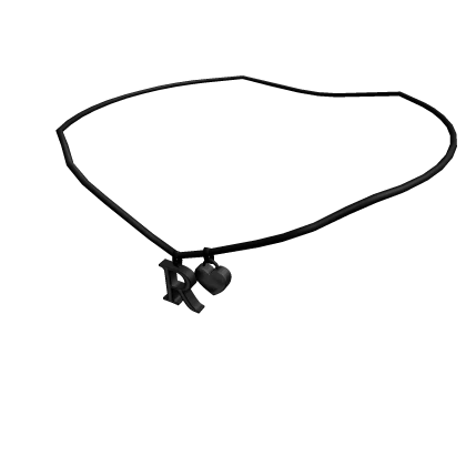 1.0 Initial Necklace: R (Black)