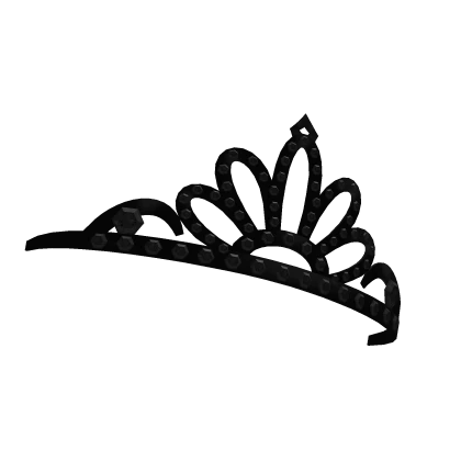 small black tilted scene tiara