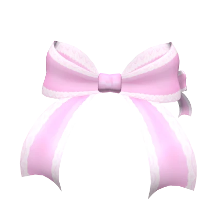 Pink Laced Ribbon Side Bows