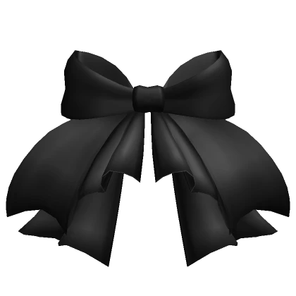 Black Waist Bow with Ruffles