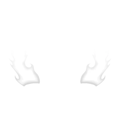 Glowing White Fantasy Flames Horns