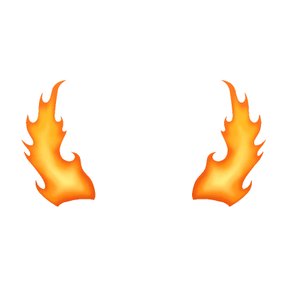 Glowing Orange Fantasy Flames Horns