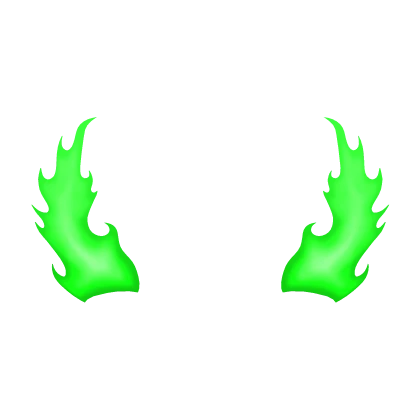 Glowing Green Fantasy Flames Horns