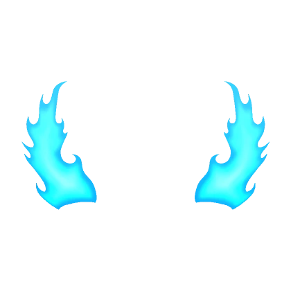 Glowing Blue Fantasy Flames Horns