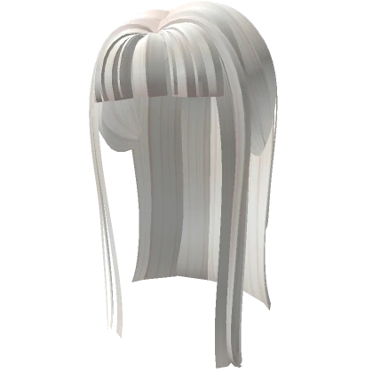 Y2K white straight hair 