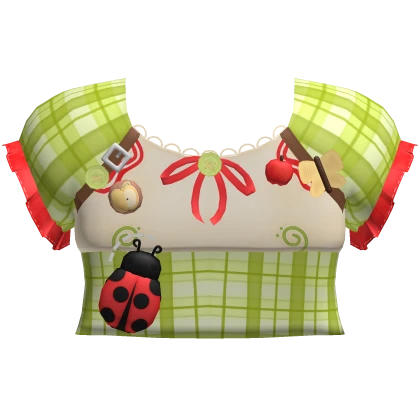 harajuku igari shoujo retro twee ladybug top