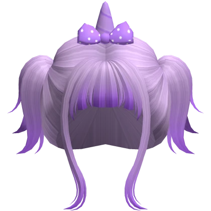 Violet Short Cute Pigtails w/ Bow - RBCs