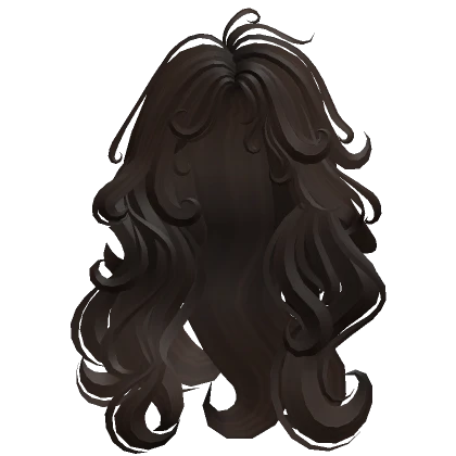 Long Swirly Curly Messy Fairy Hair (Dark Brown)