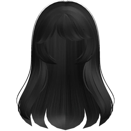 Cute Long Black Hair With Bangs