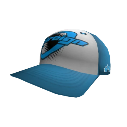 Light Blue Foreign Y2K Fitted Trucker Cap