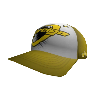 Yellow Foreign Y2K Fitted Trucker Cap