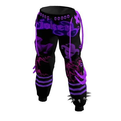 Clown pants Y2K joker jester purple,