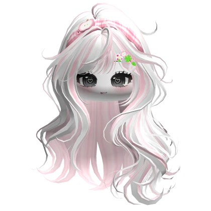 White & Pink Mori Kei Igari Hair w/ Cute Face 