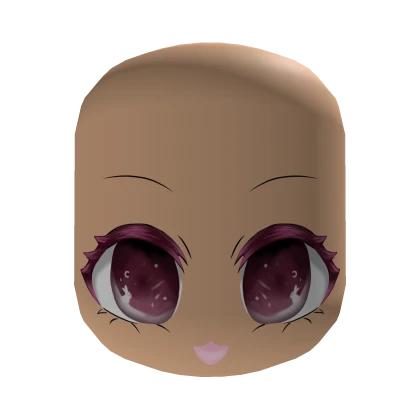 Pink bunny kawaii happy face round light orange