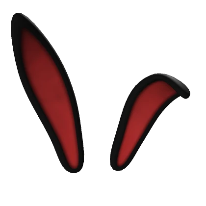 Black and Red Bunny Ears