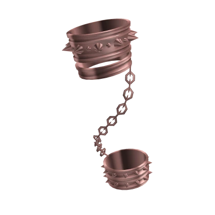 [ pbr ] Rose Gold Leg Cuffs & Chain [ Round ]