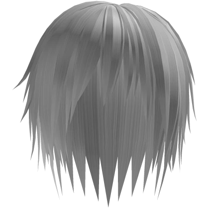 silver long messy emo vkei hair