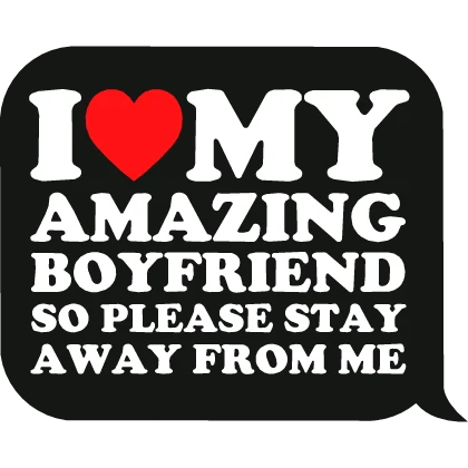 I heart my amazing best friend go away text bubble