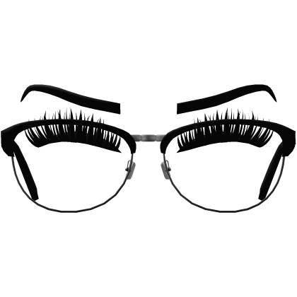 Black Glasses With Latina Lashes & Brows