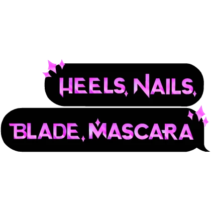 Kpop Demon Hunters Rumi Heels Nails Mascara Text 
