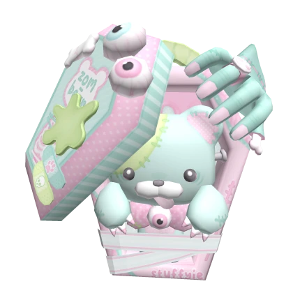  ♡ kawaii pastel stitch zombie plush bear coffin