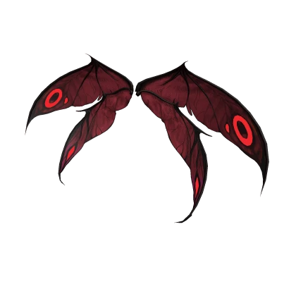 Red Halloween Demon Moth Wings V01