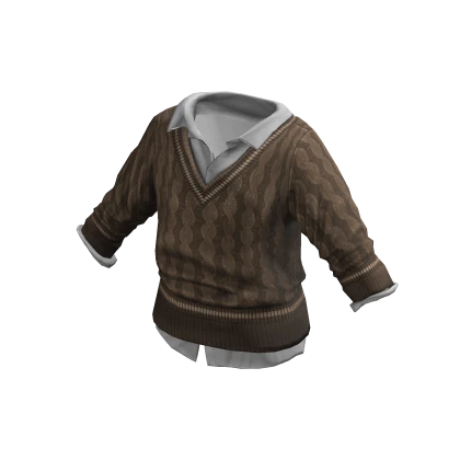 Beige Sweater & Undershirt