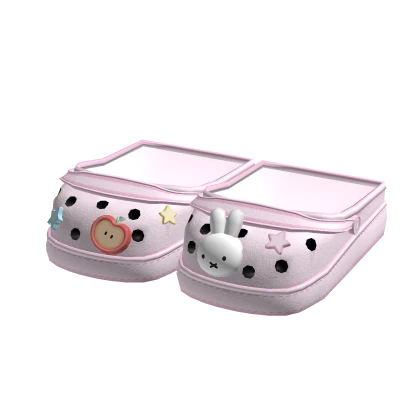 ꒰♡꒱ cute miffy bunny crocs shoes in pink