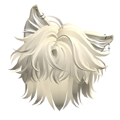 Yellow Pierced Cat Ears Hair