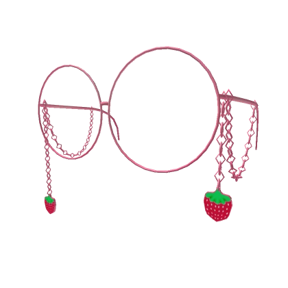 Low Wire Chain Strawberry Cottagecore Glasses