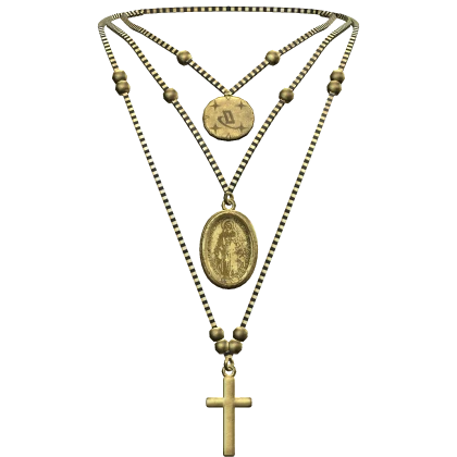 Gold Cross Necklace Layered 3.0