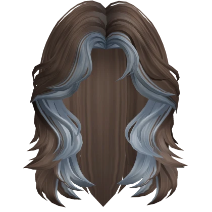 Fluffy Short Wolf Cut Two-Tone (Blue)