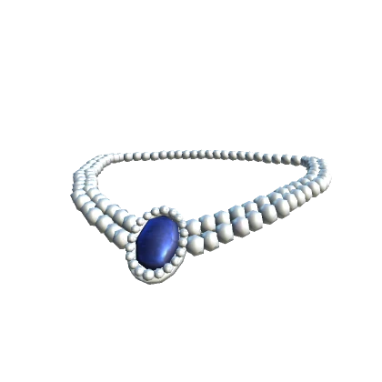 Blue Necklace W/ Pearls