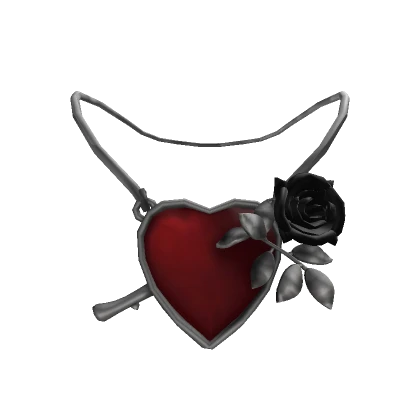 Black Rose Heart Necklace 3.0