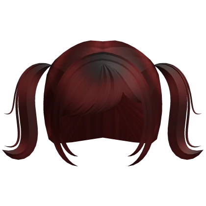 Cute Pigtails with Bangs (Red)