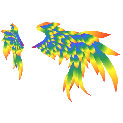 Cartoony Rainbow Angel Wings