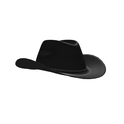 Brock's Black Cowboy Wrestling Hat & Silver Chain 