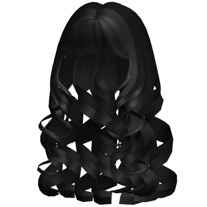 ♡ Black Long Summer Princess Curly Hair