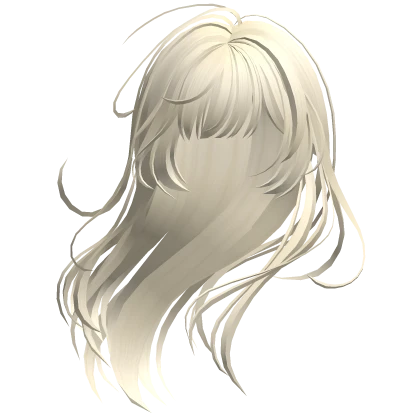 Yellow Wind-Blown Long Anime Hair