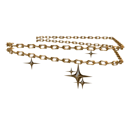 [L] Y2K Chrome Star Chain