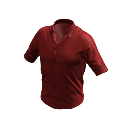 Messy Formal Rolled-Up Sleeve T-Shirt (Red)