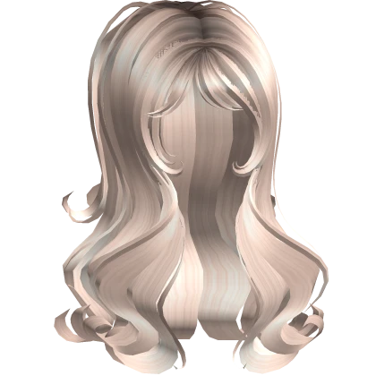 ♡ half up half down swirls in platinum blonde