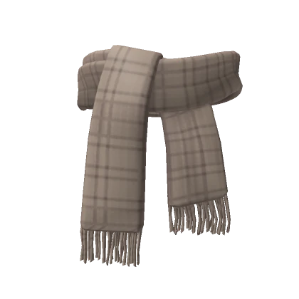 Beige Plaid Scarf