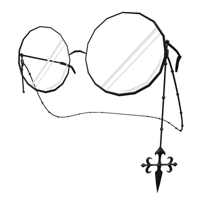 Cross Chain Glasses (Black)